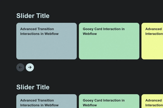Overlapping Stacking Card CMS Slider Webflow cloneable