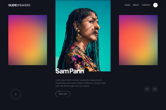 EMPATHY Speakers Showcase Webflow Template cloneable