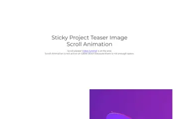 Sticky Image Scroll Effect