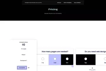 Interactive pricing calculator