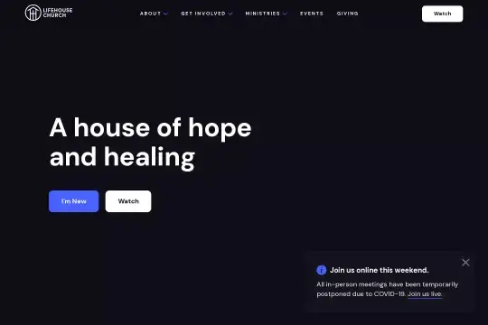 Church website template