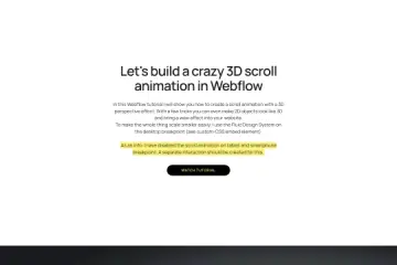3D Scroll Parallax Animation