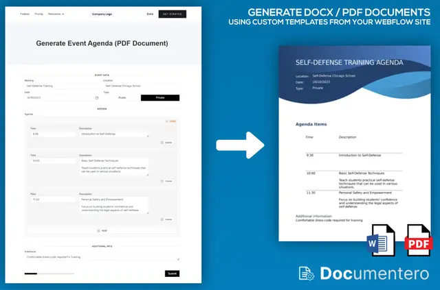 Documentero - Generate DOCX PDF
