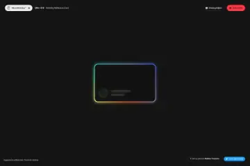 Glowing Reflective Gradient Card