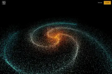 3D Spiral Galaxy Three.js