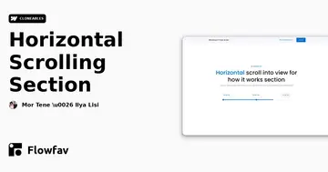 Horizontal Scrolling Section