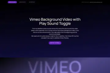 Vimeo Background Video