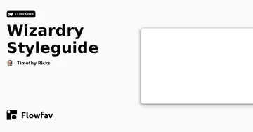 Wizardry Styleguide