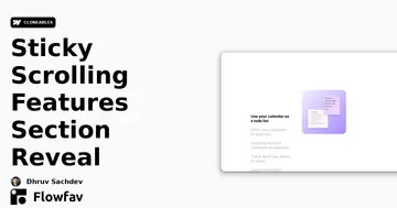 Sticky Scrolling Features Section Reveal