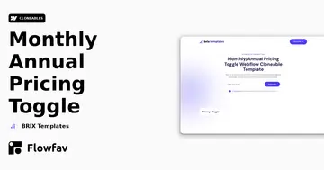 Monthly Annual Pricing Toggle