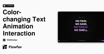 Color-changing Text Animation Interaction