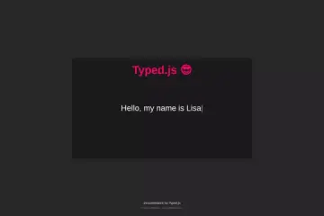 Typed.js text animation