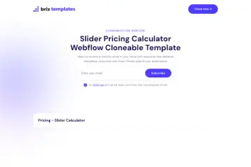 Pricing Range Slider